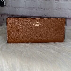 Coach Redwood Crossgrain Slim Wallet